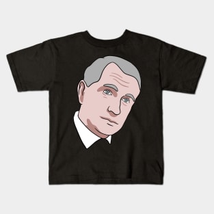 Georges Bataille Minimal Portrait - Philosophy Kids T-Shirt